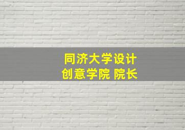 同济大学设计创意学院 院长